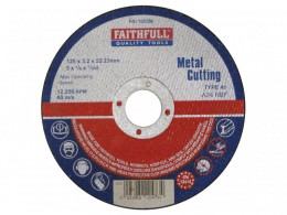 Faithfull Cut Off Wheel 125x3.2x22 Metal £1.59